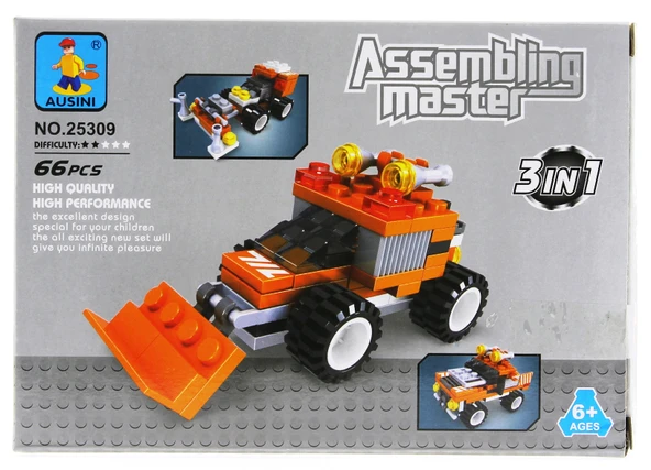 Ausini Assembling Master 3 in 1 66 Parça Traktörler - Resim 4