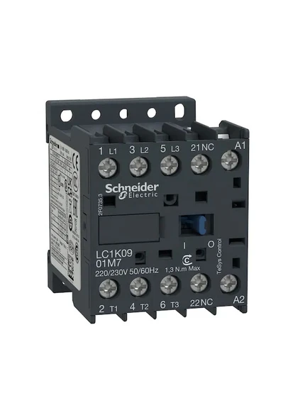 Schneider Electric LC1K0901M7 220V AC 1NK Kontaktör ürün görseli 1
