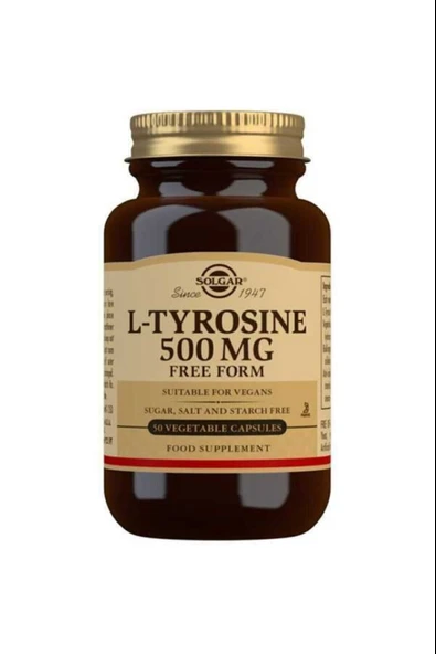 Solgar L-tyrosine 500 Mg 50 Kapsül ürün görseli 1