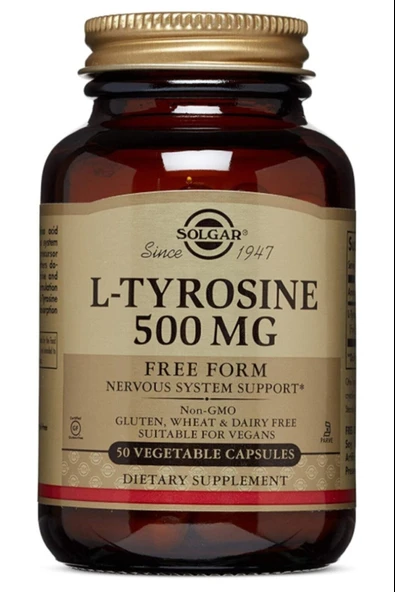 Solgar L-tyrosine 500 Mg 50 Kapsül ürün görseli 1
