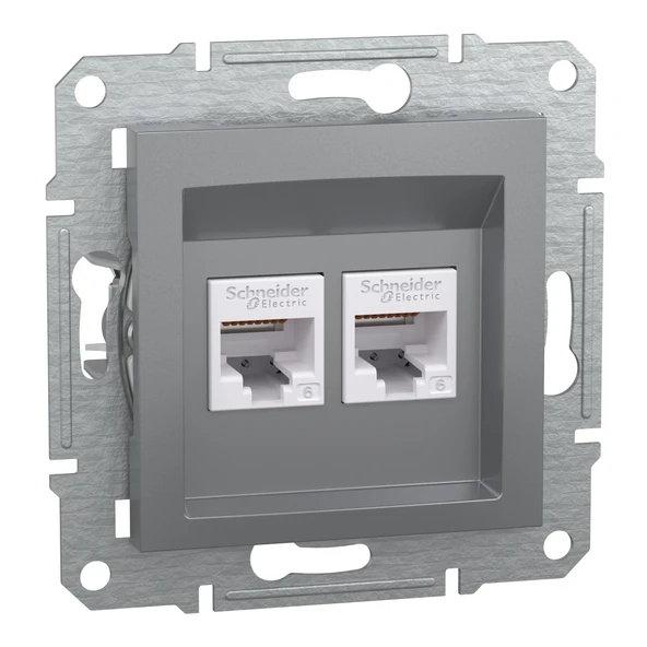 EPH4800162 ASF.ÇELİK 2RJ45CAT6-UTP PRİZ ürün görseli 1