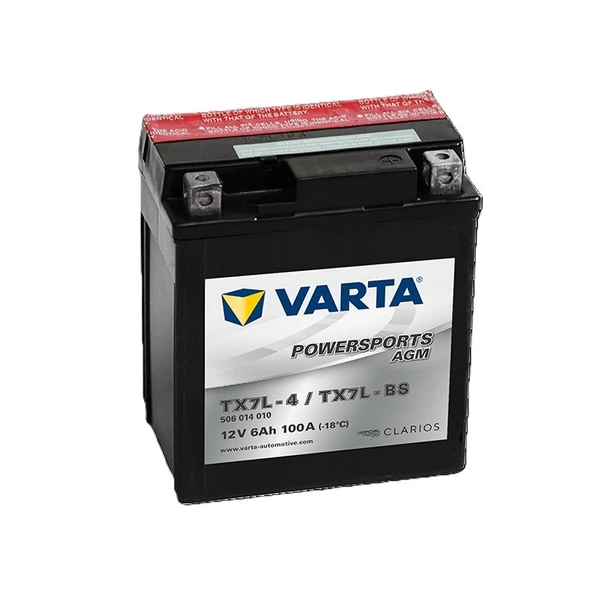 Varta Powersports AGM YTX7L-BS 12 V 6 Ah Motosiklet Aküsü ürün görseli 1