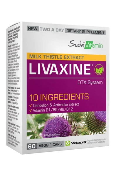 Suda Vitamin Livaxine Milk Thistle Extract 60 Kapsül ürün görseli 1