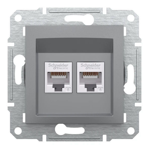 EPH4800162 ASF.ÇELİK 2RJ45CAT6-UTP PRİZ - Resim 2