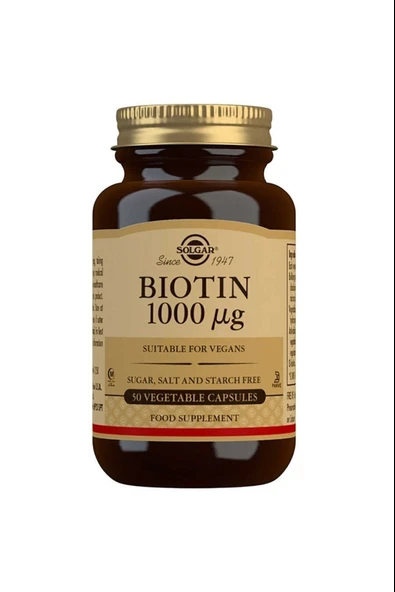 Solgar Biotin 1000 Mcg 50 Kapsül ürün görseli 1