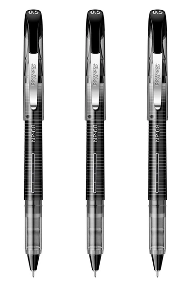 Siyah Pilot Kalem NB-68 Needle Point Pen 3 Adet Scrikss Pilot Kalem 0.5 mm İğne Uçlu Kalem İnce Uçlu Likit Mürekkepli ürün görseli 1