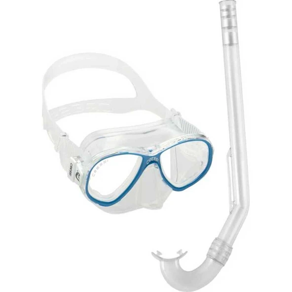 Cressi Junior Perla Maske - Mini Gringo Şnorkel Set  CLEAR/AQUAMARINE ürün görseli 1