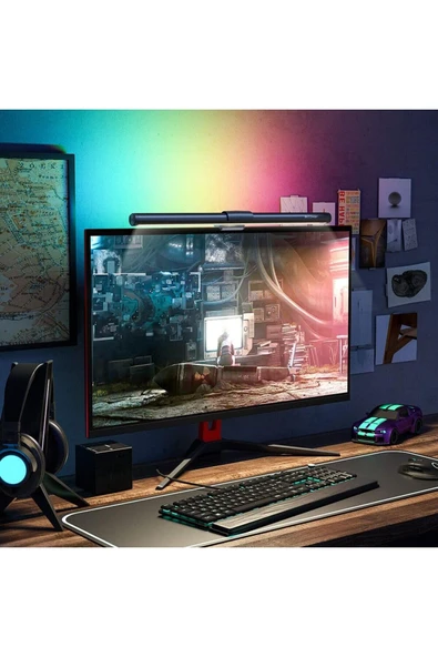 BlitzWolf BW-CML2 RGB Renkli Oyun Monitörü Işık Çubuğu 300-1000Lux Ayarlanabilir Dokunmatik Masa Işı ürün görseli 1
