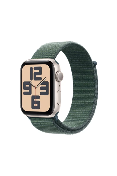 Apple Watch Se Gps + Cellular 40MM Starlight Aluminium Case With Lake Green Sport Loop ürün görseli 1
