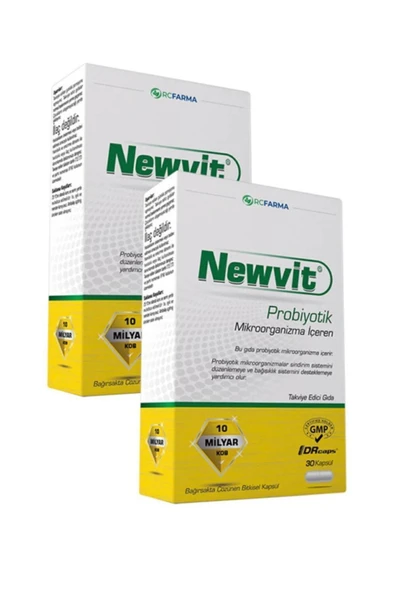 Newvit Probiyotik 30 Kapsül x 2 Adet ürün görseli 1