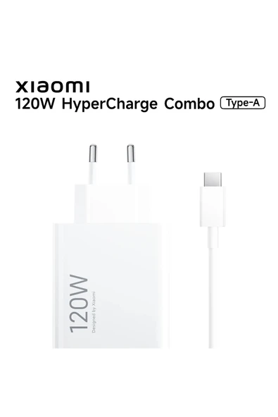 Xiaomi 120W HyperCharge Combo (Type-A) EU MDY-14-EE Hızlı Şarj Aleti (Adaptör + Kablo) ürün görseli 1