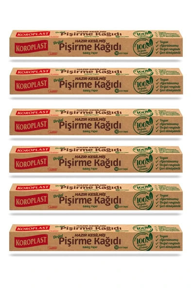 Hazır Kesilmiş Doğal Pişirme Kağıdı 42 X 37 Cm 60 Lı ürün görseli 1