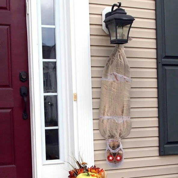 Halloween Sensörlü Işıklı Hareketli Mumya 25x75 cm ürün görseli 1