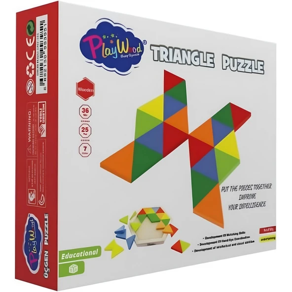 Ahşap Üçgen Puzzle ürün görseli 1