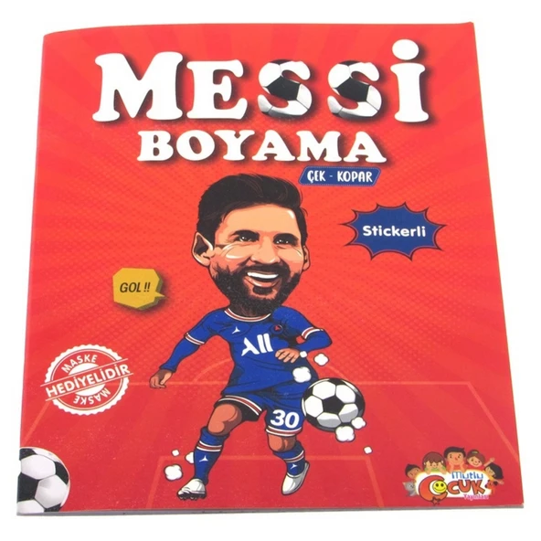Messi Çıkartmalı Maskeli Boyama Kitabı ürün görseli 1
