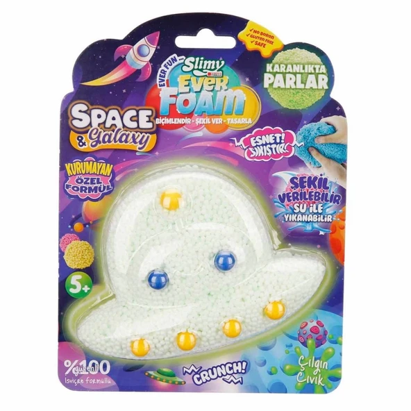 Slimy Ever Gece Parlayan Köpük Slime Ufo ürün görseli 1