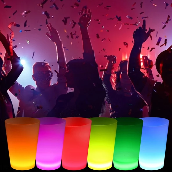 Neon Parti Glow Bardak 1.5 oz Karışık Renk 1 Adet Tekli ürün görseli 1