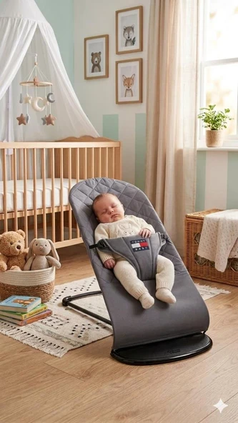 Millenium Cotton Bebekler Için Üç Kademeli Kolay Taşınabilir Sallanan Oyuncaklı  Ana Kucağı ürün görseli 1