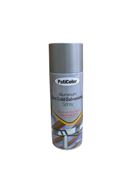 PATİCOLOR ALUMİNYUM ÇİNKO SPREY 400ML ZİNC COLD GALVANİZİNG ürün görseli 1