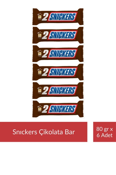 Çikolata Bar 80 gr x 6 Adet ürün görseli 1