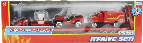 Die Cast Metal Tırlı ve Jeepli İtfaiye Seti ürün görseli 1