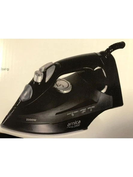 Arnica Flora 2000 UT61044 Siyah Gümüş 2000 W Buharlı Ütü ürün görseli 1