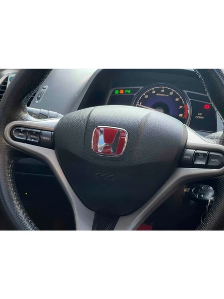Honda Civic Fd6 (2006-2012) Uyumlu Kırmızı H Direksiyon Logosu ürün görseli 1