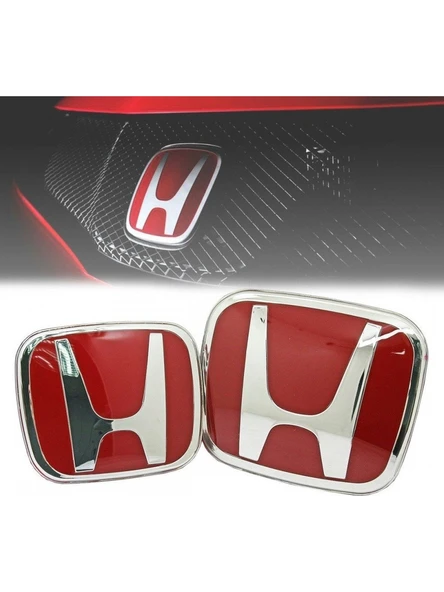 honda civic fb7 (2012-2015) uyumlu ön-arka kırmızı h logo ürün görseli 1