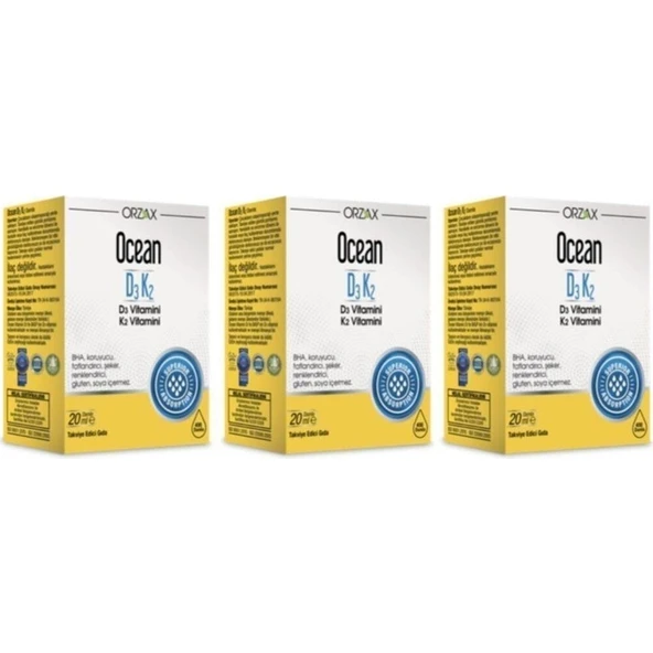 Orzax Ocean D3k2 20 Ml Damla (3 Kutu) ürün görseli 1