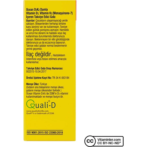 Ocean Vitamin D3 K2 Damla 2 x 20 ml - Resim 5