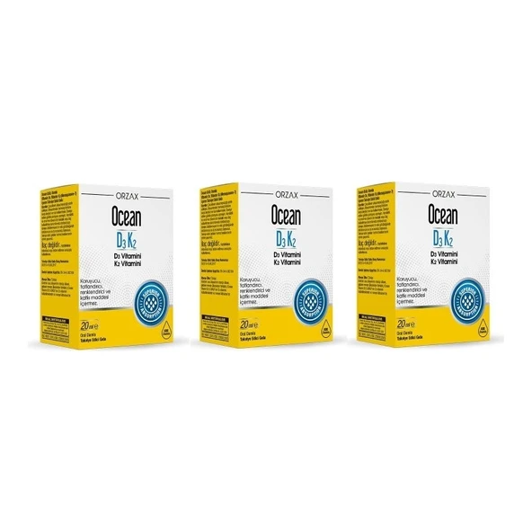 Orzax Ocean D3K2 20 ml Damla / 400 Doz 3 Adet ürün görseli 1