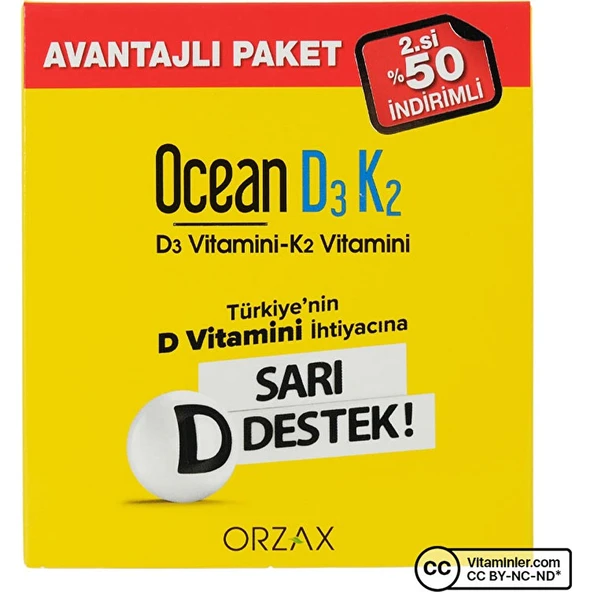 Ocean Vitamin D3 K2 Damla 2 x 20 ml - Resim 3