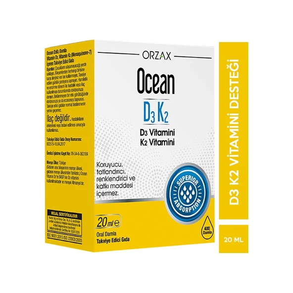 Orzax Ocean D3 K2 Damla 20 ml ürün görseli 1