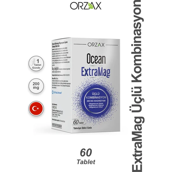 Orzax Ocean Extramag 60 Üçlü Kombinasyon 60 Tablet ürün görseli 1