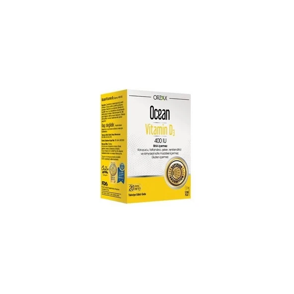 Orzax Ocean Vitamin D3 400 Iu Sprey 20ML SKT:01/2023 ürün görseli 1