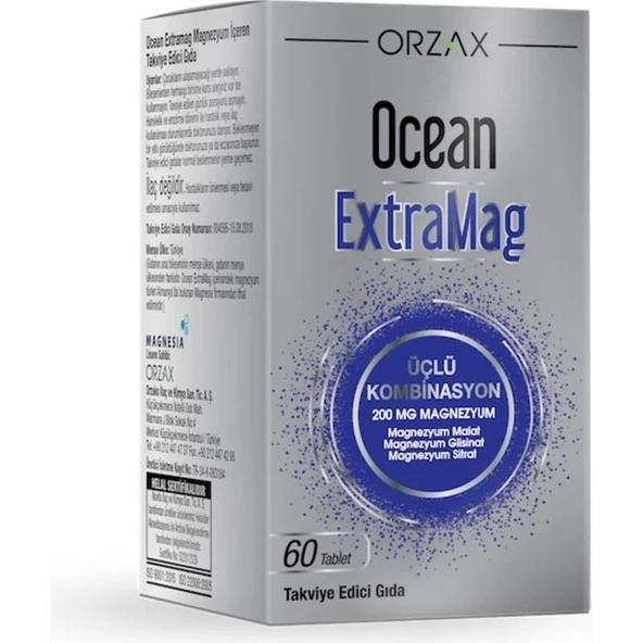 Orzax Extramag Üçlü Magnezyum Kombiasyonu 60 Tablet ürün görseli 1