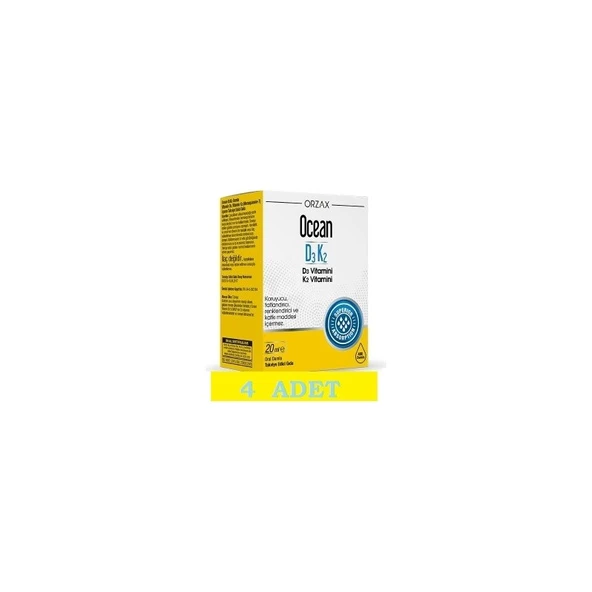Orzax Ocean D3K2 20 ml Damla / 400 Doz  4 Adet ürün görseli 1