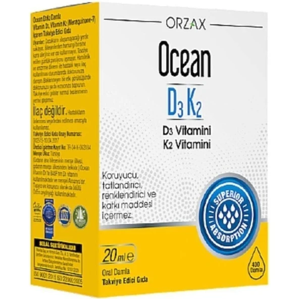 Orzax Ocean Ocean D3 K2 Vitamini ürün görseli 1