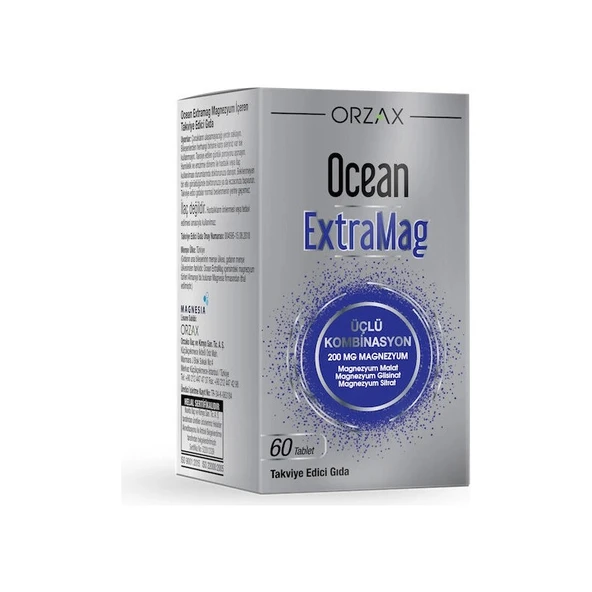 Ocean Extramag Üçlü Kombinasyon Takviye Edici Gıda 60 Tablet ürün görseli 1