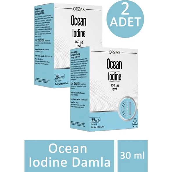 Orzax Ocean Iodine Damla 30 ml 2 Adet ürün görseli 1