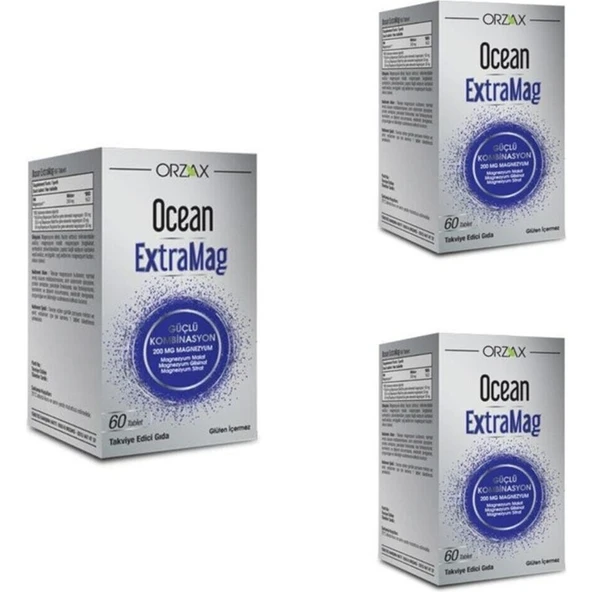 Orzax Extramag 60 Tablet 3 Adet ürün görseli 1