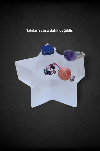 Beyaz Selenit Yıldız Mumluk 58Y - Resim 4