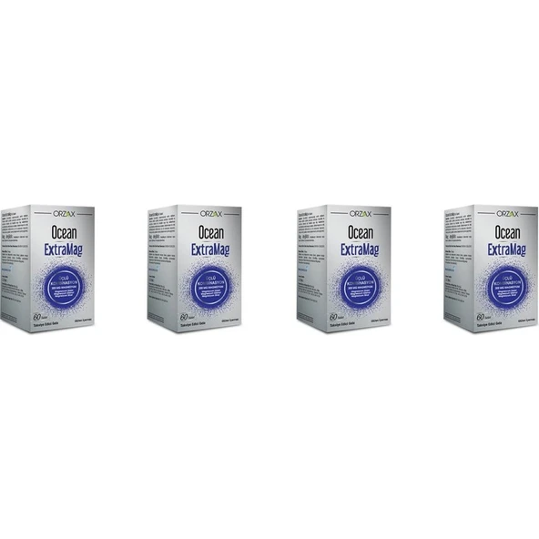 Orzax Ocean Ocean Extramag 200 Mg Magnezyum 60 Tablet 4'lü Paket ürün görseli 1