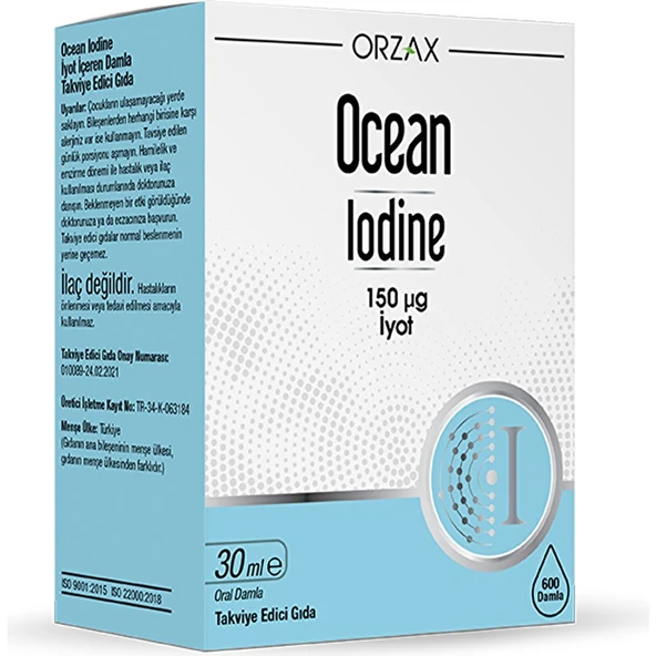 Orzax Ocean Iodine 30 ml Damla ürün görseli 1