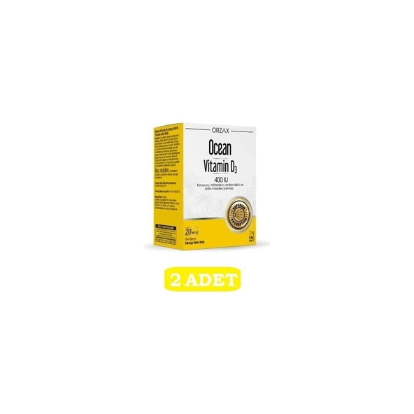 Orzax Ocean Vitamin D3 400 Iu 20 ml Sprey 2 Adet ürün görseli 1