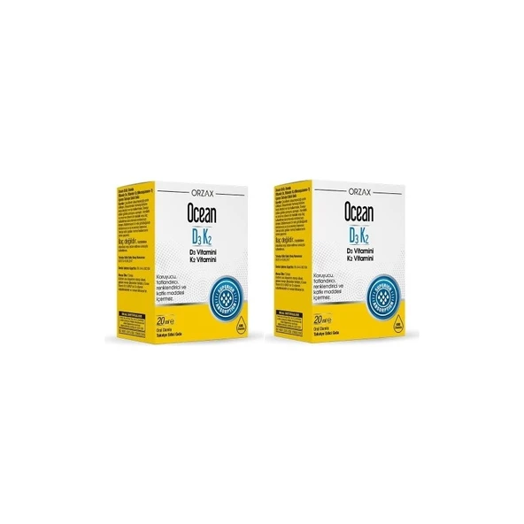 Orzax Ocean D3K2 20 ml Damla / 400 Doz 2 Adet ürün görseli 1