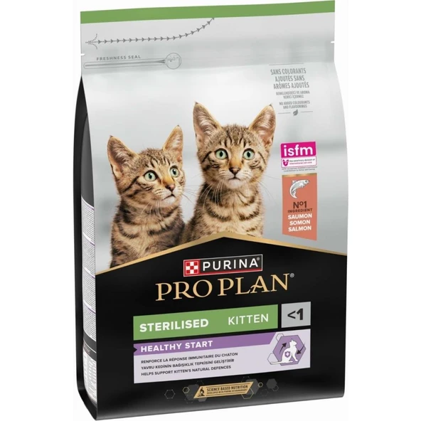 ProPlan Kitten Sterilised Somonlu Kısırlaştırılmış Yavru Kedi Maması 3 Kg ürün görseli 1