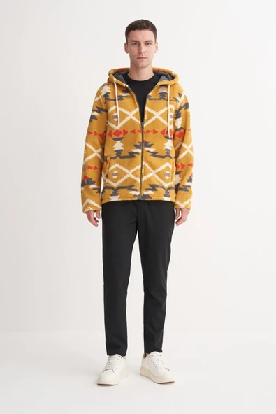 CAZADOR  50940 KAPŞ.YK. SWEAT HIRKA PELUŞ HARDAL ürün görseli 1