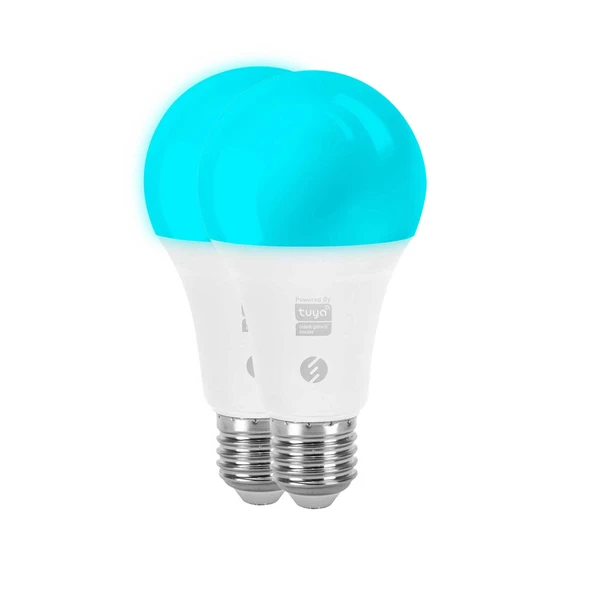 S-Link Swapp SL-RGB12-2 Smart/Akıllı RGB 12W 50Hz 1000lm Wifi TUYA Destekli  Lamba/Ampul-2 Adet ürün görseli 1