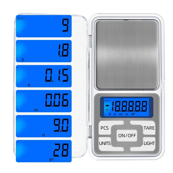 PrimeX PX-MH500 0.1G-500Gr Taşınabilir Dijital Hassas Terazi, Pilli Mutfak Terazisi, Taşınabilir Terazi, Mutfak Tartısı ürün görseli 1